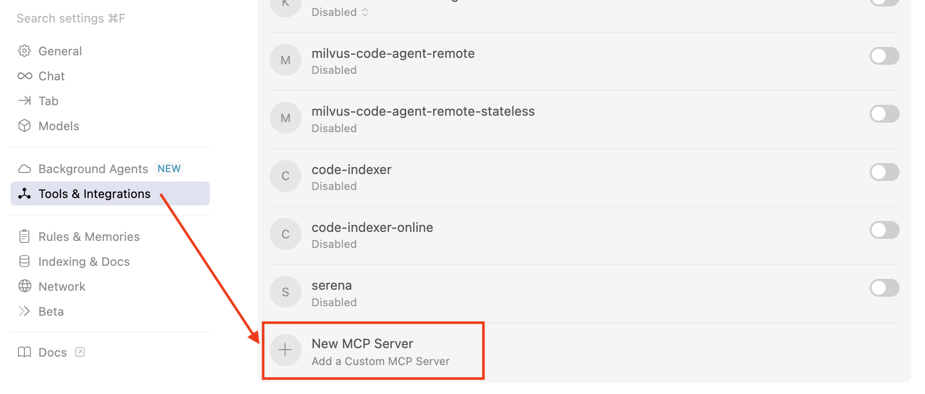 Cursor Mcp Settings